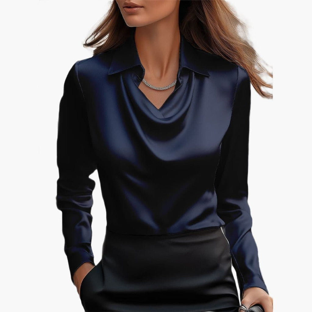 Damska bluzka z drapowanym dekoltem