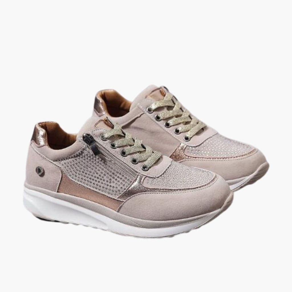 Damskie buty trekkingowe sznurowane z bocznym zamkiem