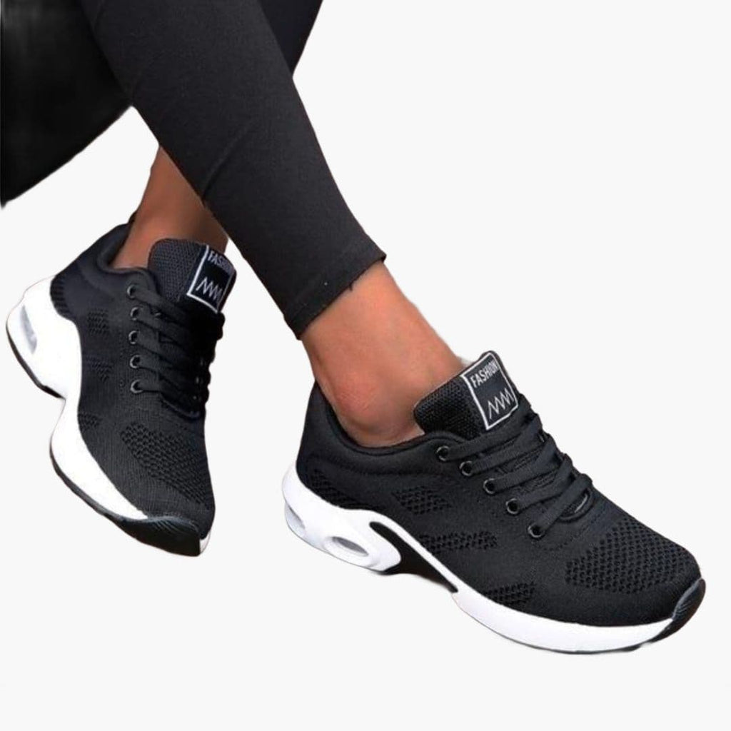 Damskie sneakersy z poduszką powietrzną i wiązaniem