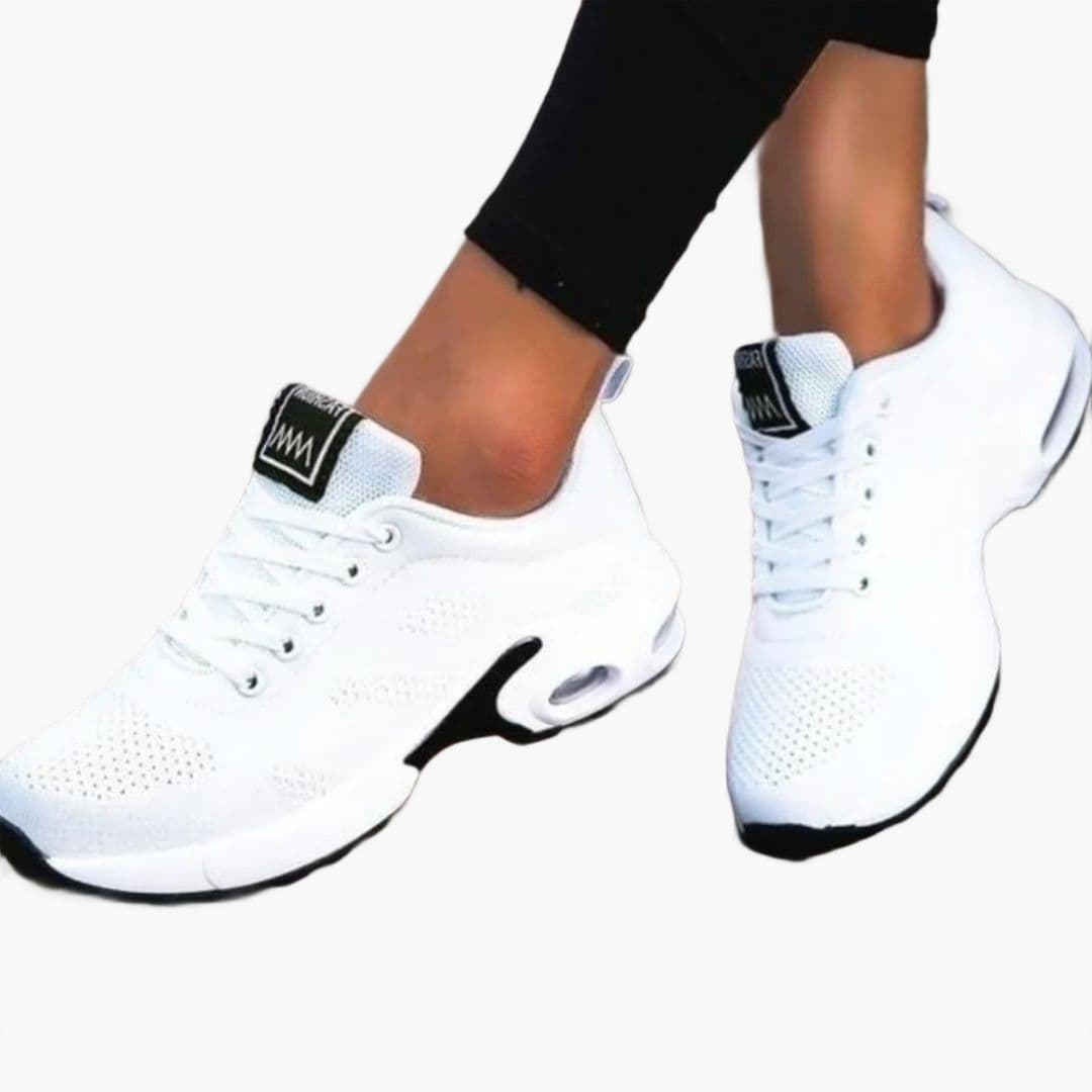 Damskie sneakersy z poduszką powietrzną i wiązaniem