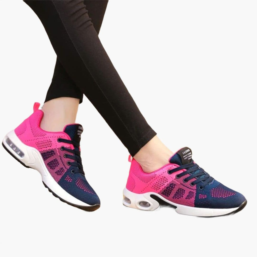 Damskie sneakersy z poduszką powietrzną i wiązaniem