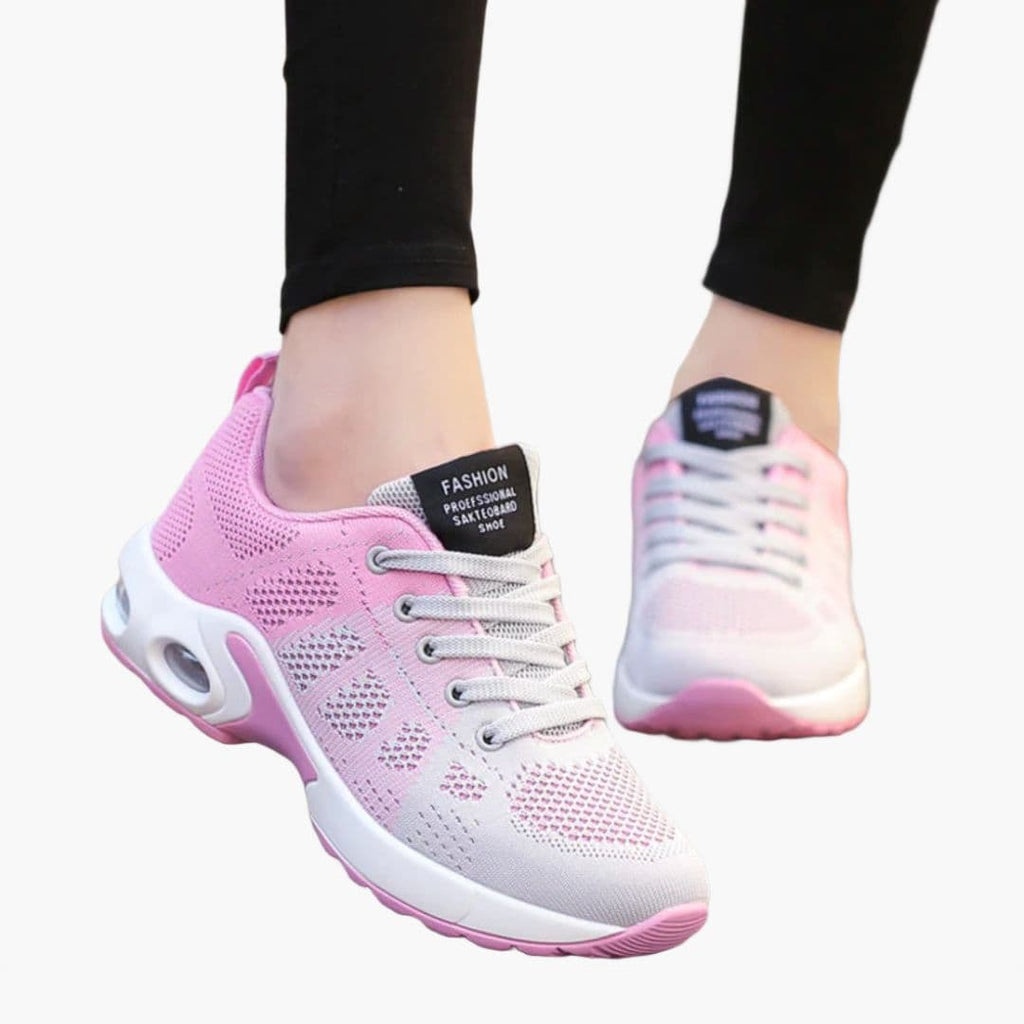 Damskie sneakersy z poduszką powietrzną i wiązaniem