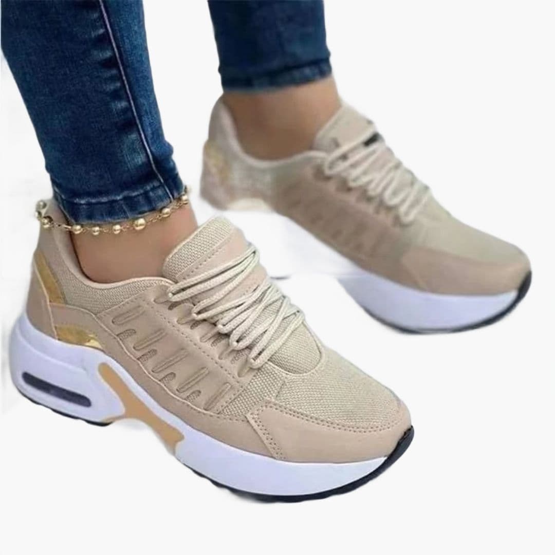 Damskie sneakersy z siateczką i amortyzowaną podeszwą