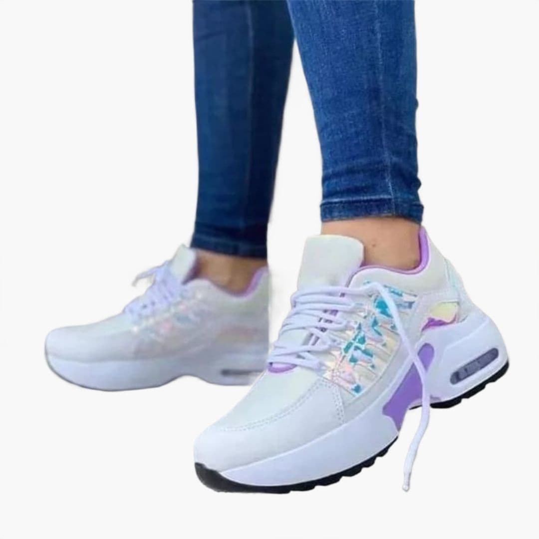 Damskie sneakersy z siateczką i amortyzowaną podeszwą