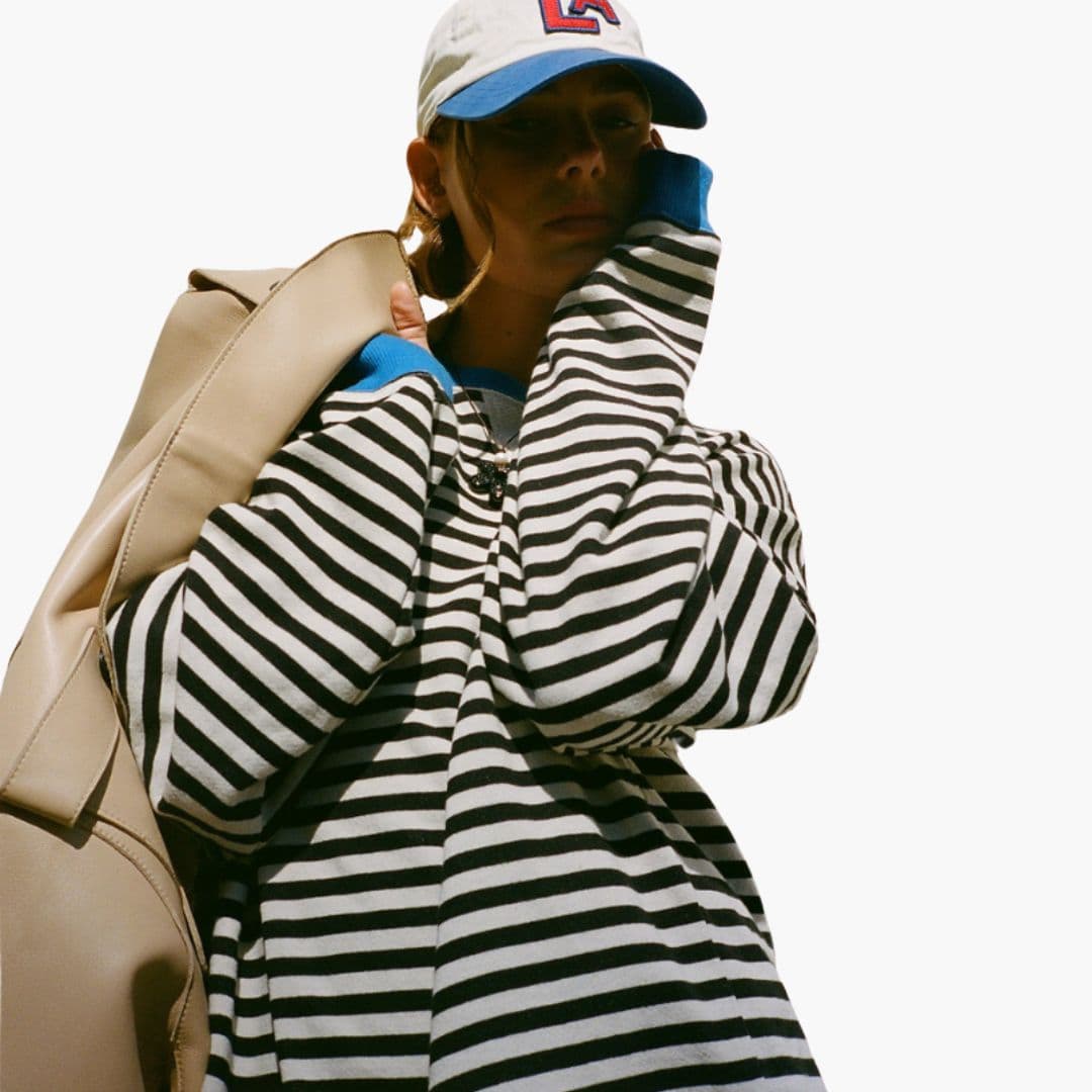 Damski sweter oversize z okrągłym dekoltem