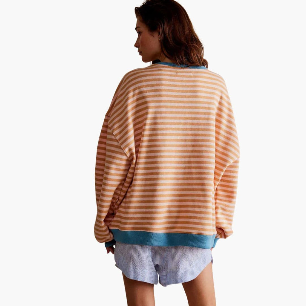 Damski sweter oversize z okrągłym dekoltem