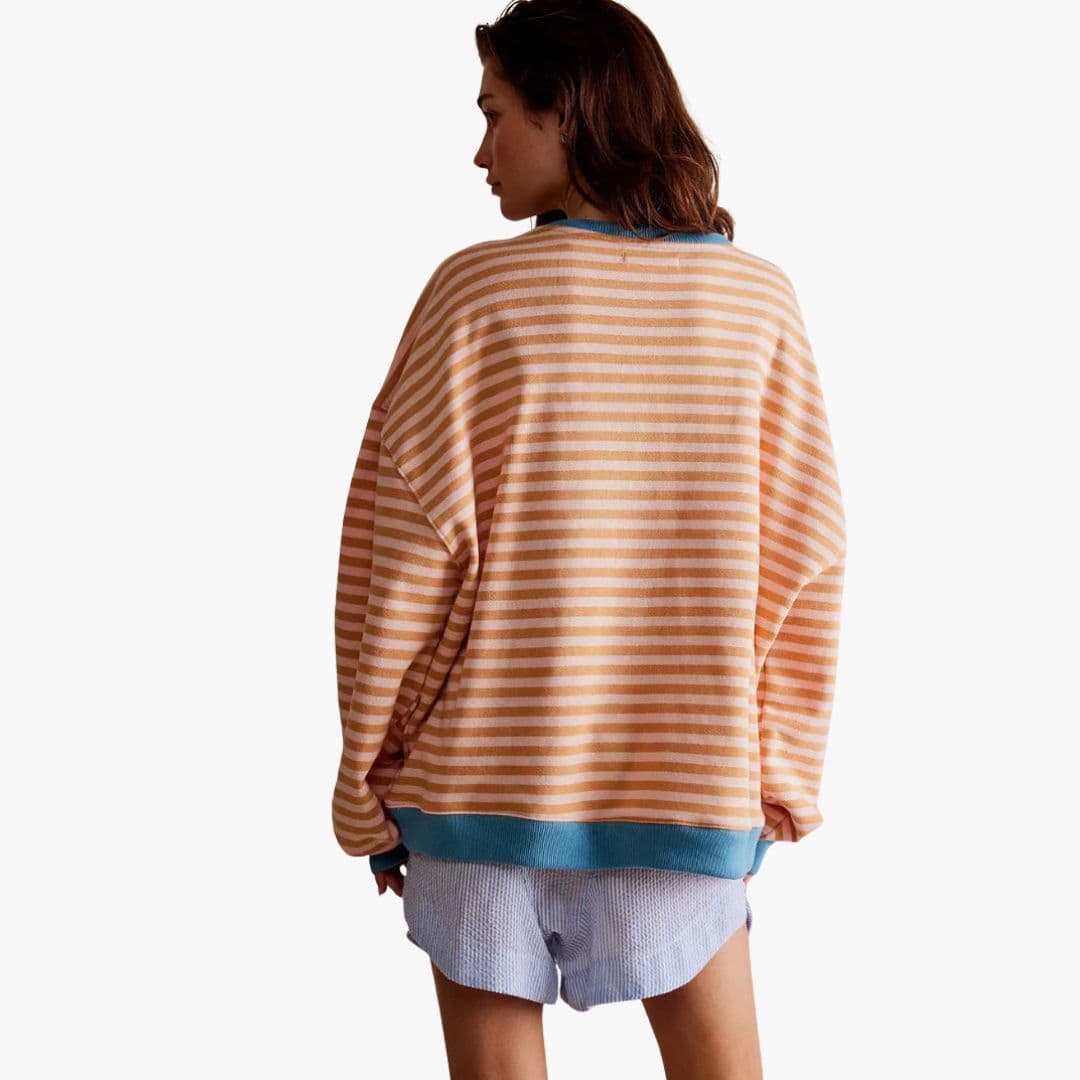 Damski sweter oversize z okrągłym dekoltem