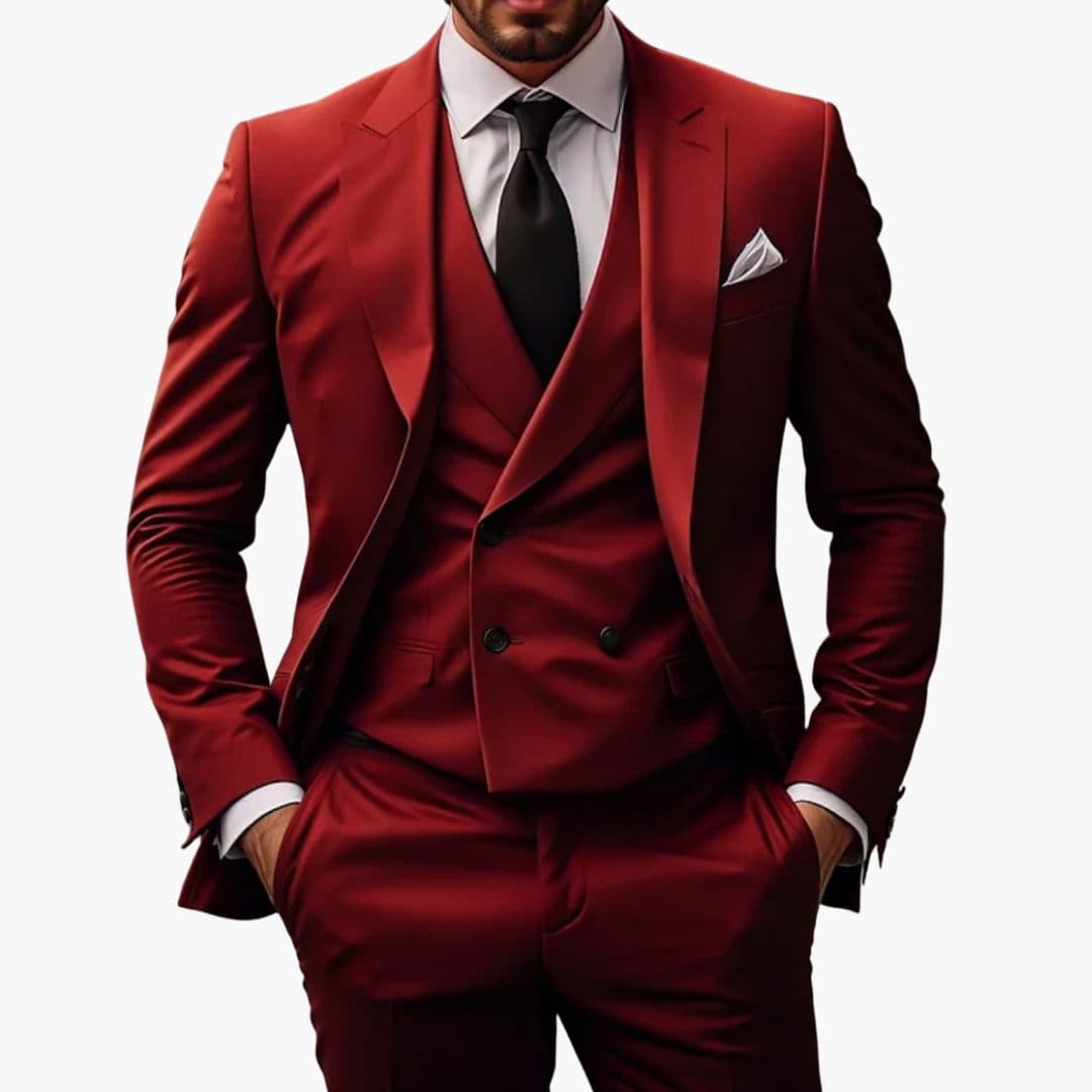 Garnitur męski trzyczęściowy z marynarka