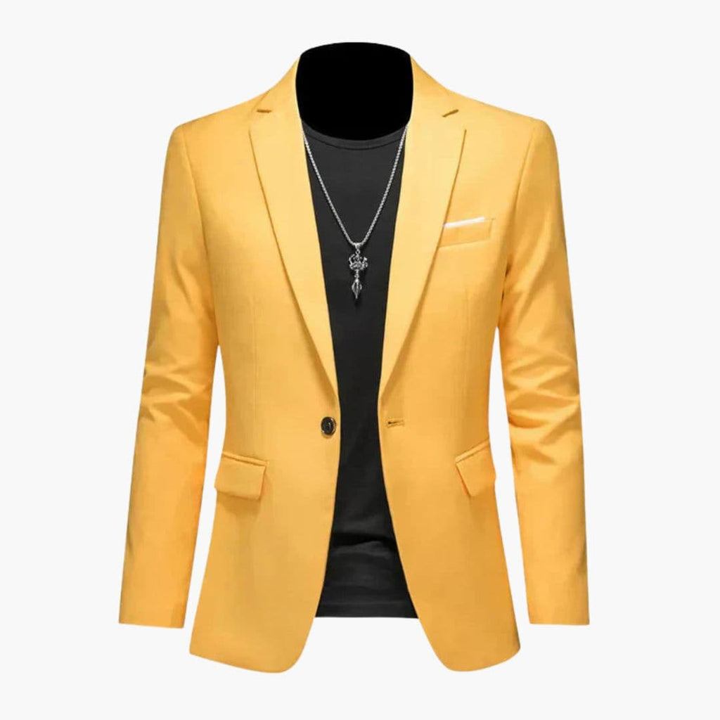 Marynarka męska z klapą i kieszeniami z patką