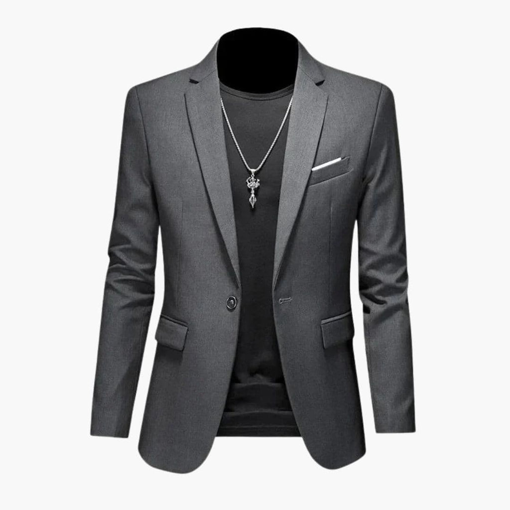 Marynarka męska z klapą i kieszeniami z patką