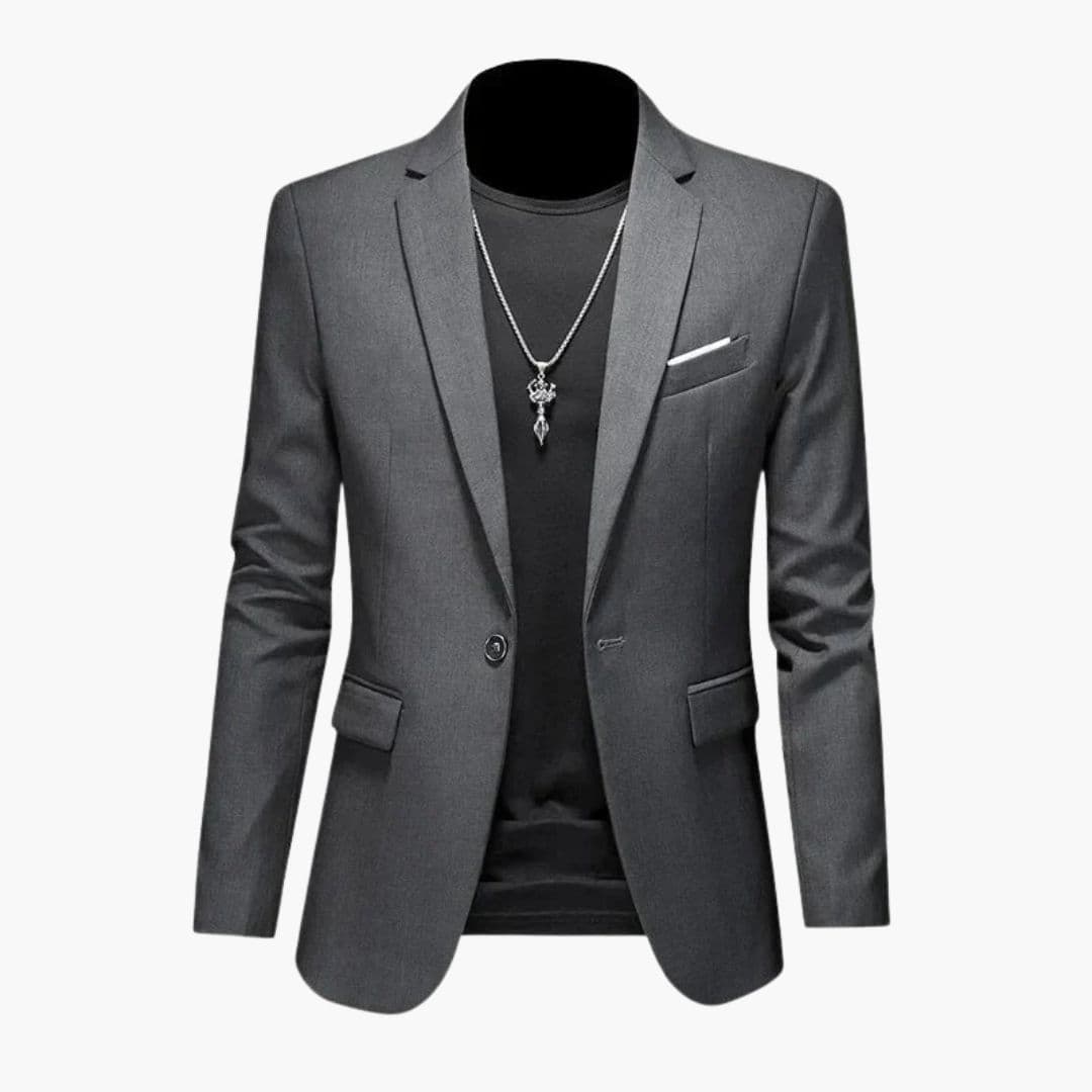 Marynarka męska z klapą i kieszeniami z patką