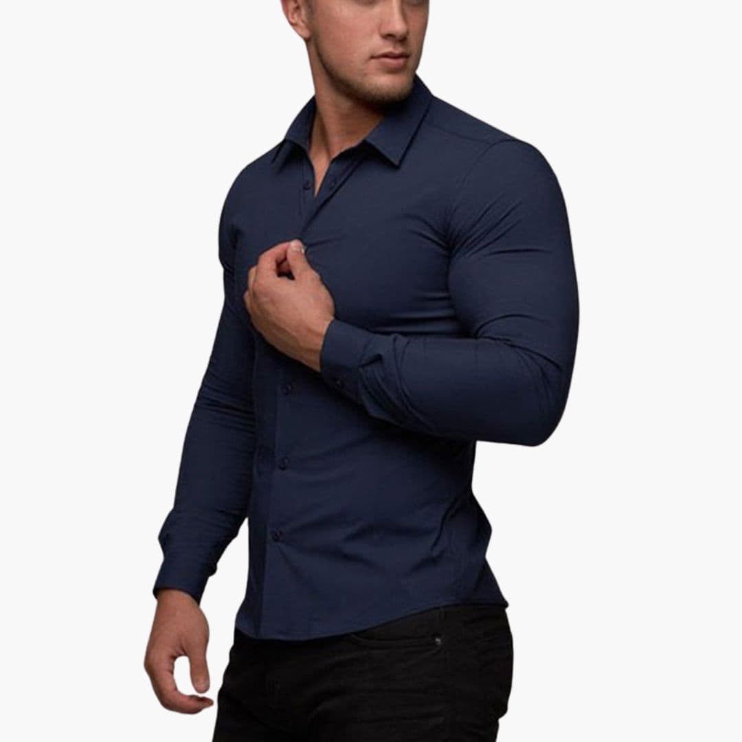 Męska koszula slim fit z klasycznym kołnierzykiem