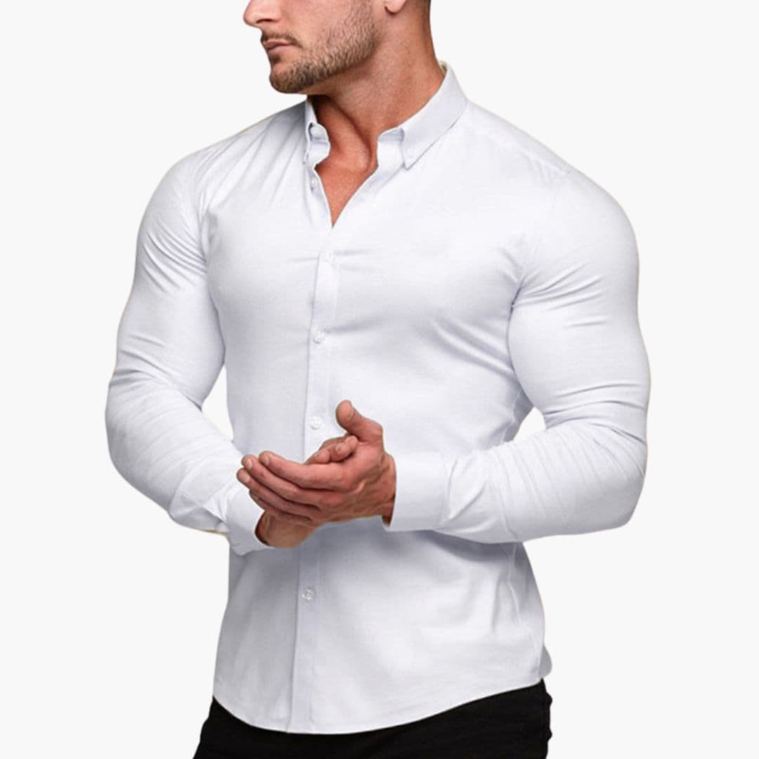 Męska koszula slim fit z klasycznym kołnierzykiem