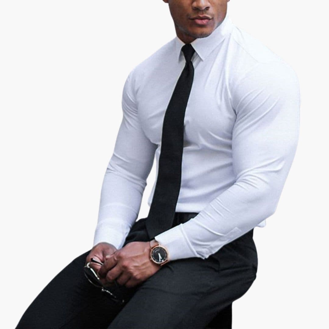 Męska koszula slim fit z klasycznym kołnierzykiem