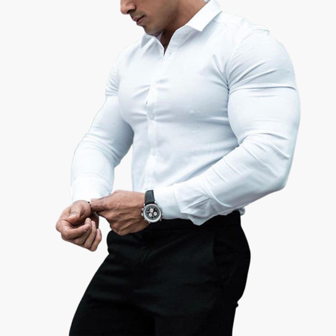 Męska koszula slim fit z klasycznym kołnierzykiem