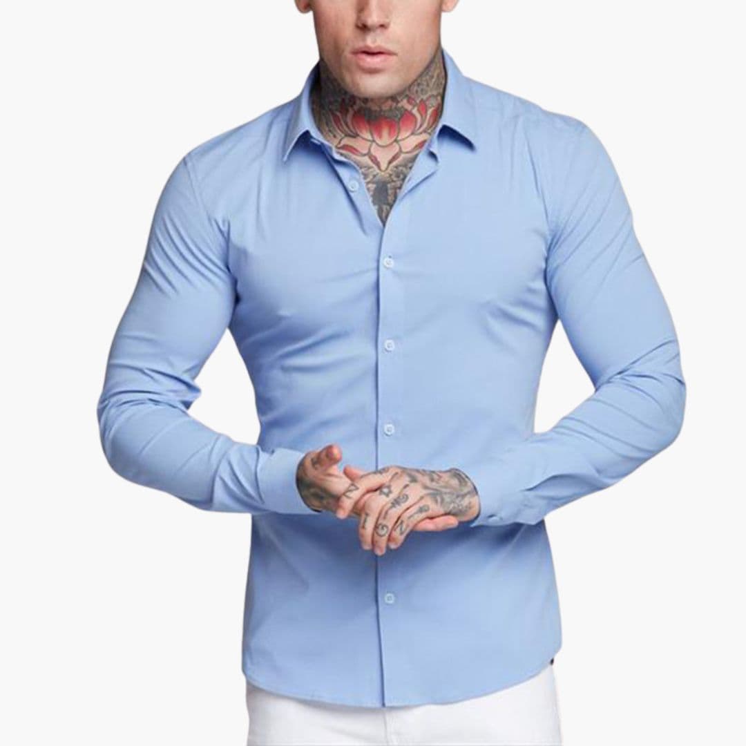 Męska koszula slim fit z klasycznym kołnierzykiem