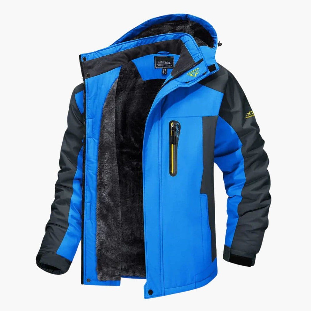 Męska kurtka outdoorowa z podszyciem z polaru i kapturem
