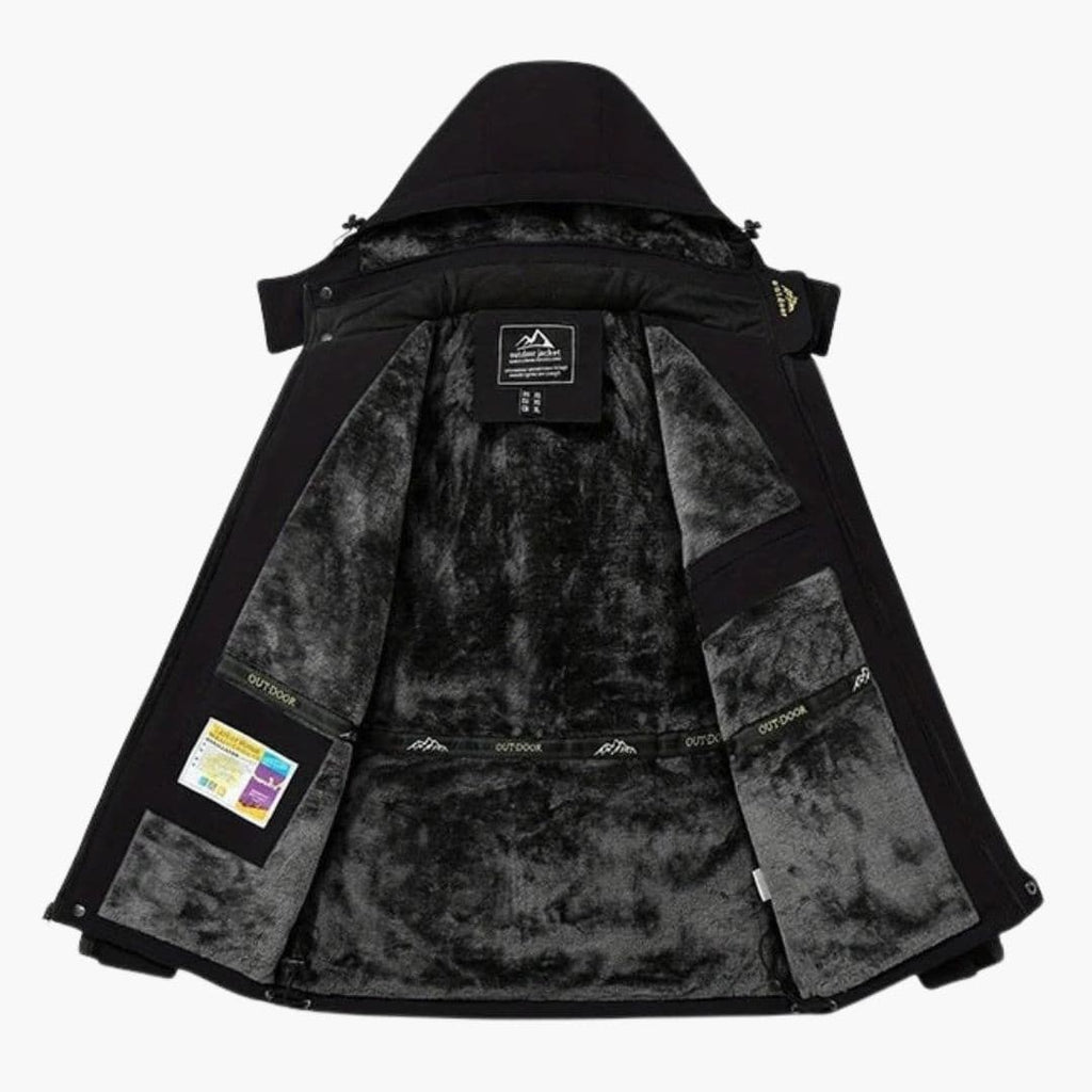 Męska kurtka outdoorowa z podszyciem z polaru i kapturem