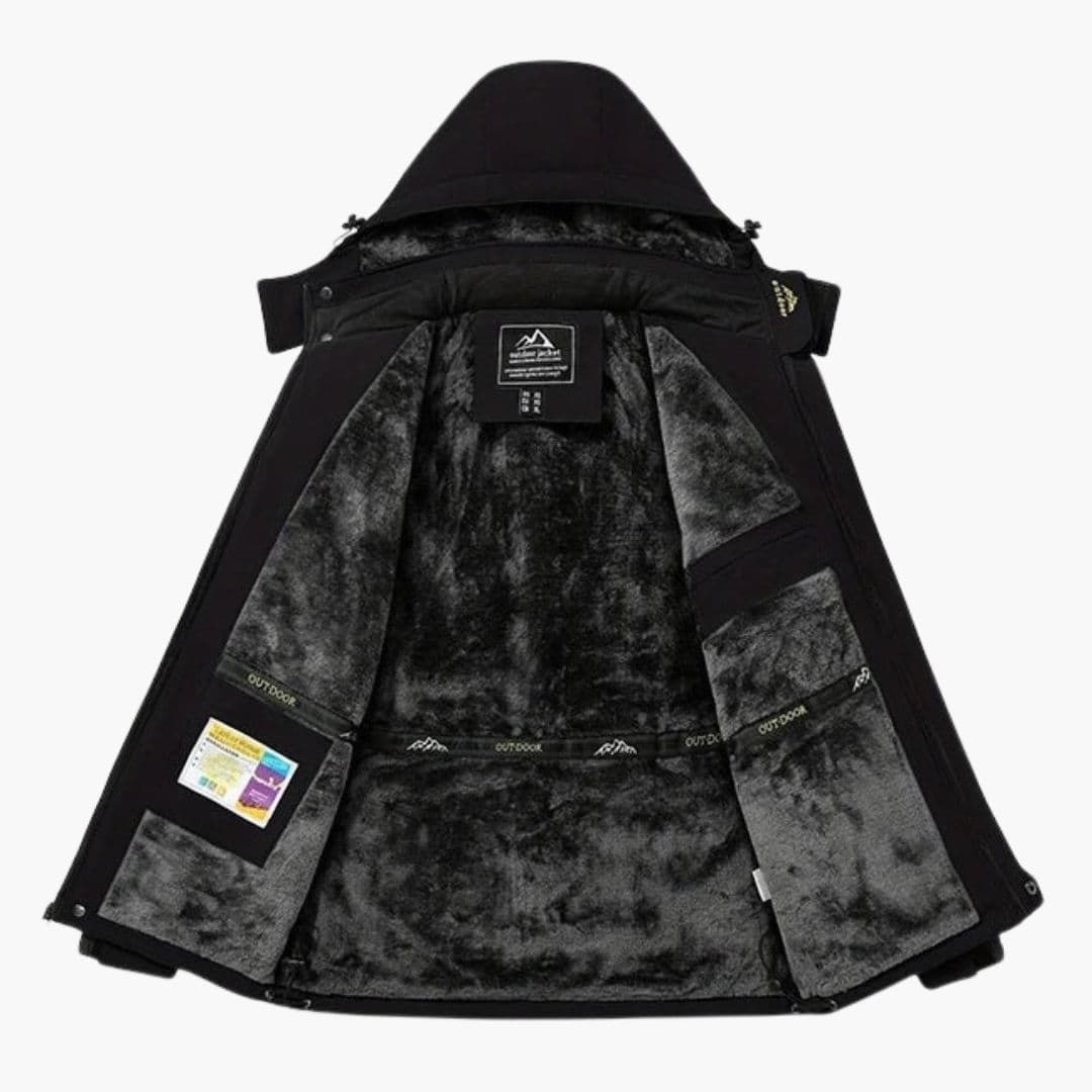 Męska kurtka outdoorowa z podszyciem z polaru i kapturem