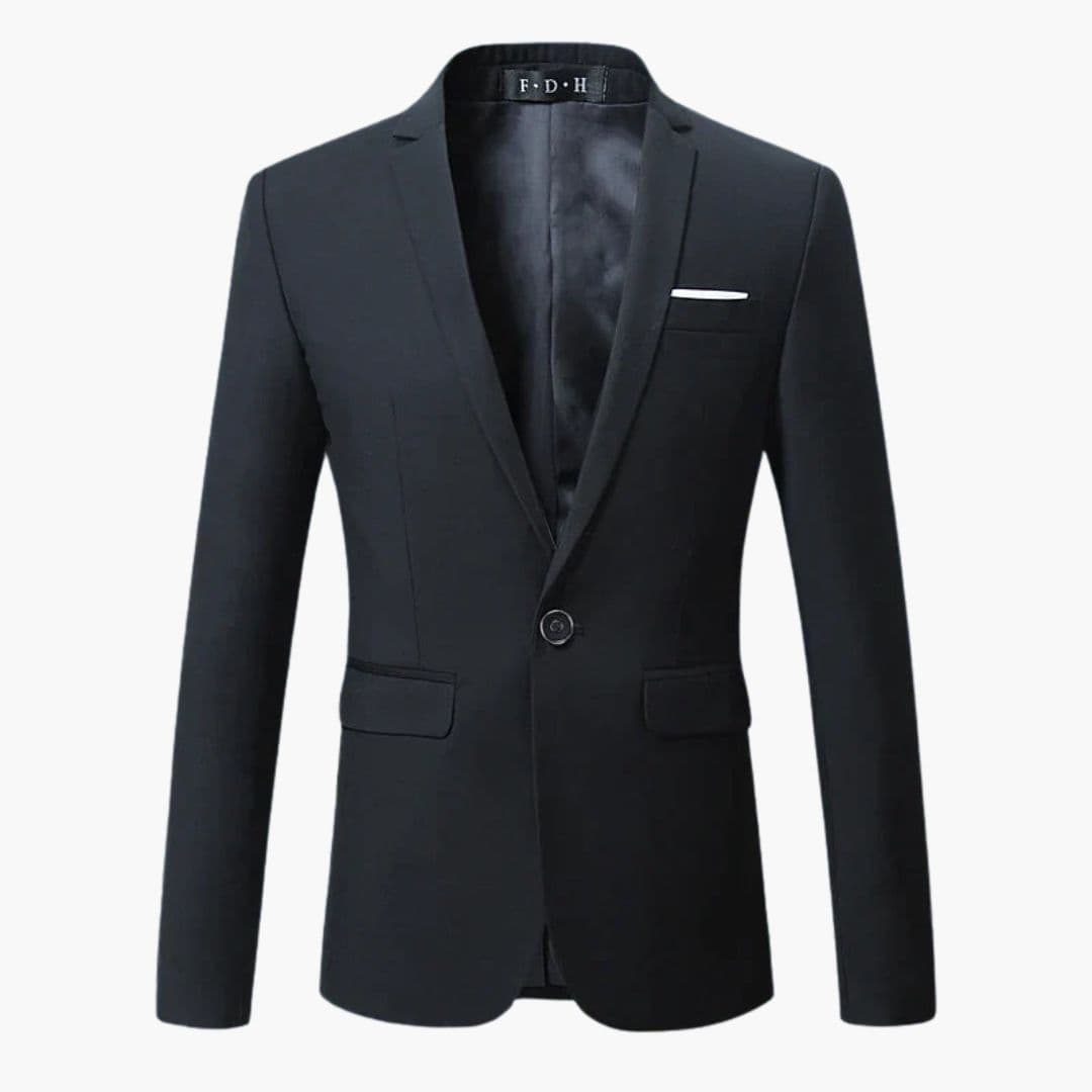 Męska marynarka z klapami i kieszeniami z przodu