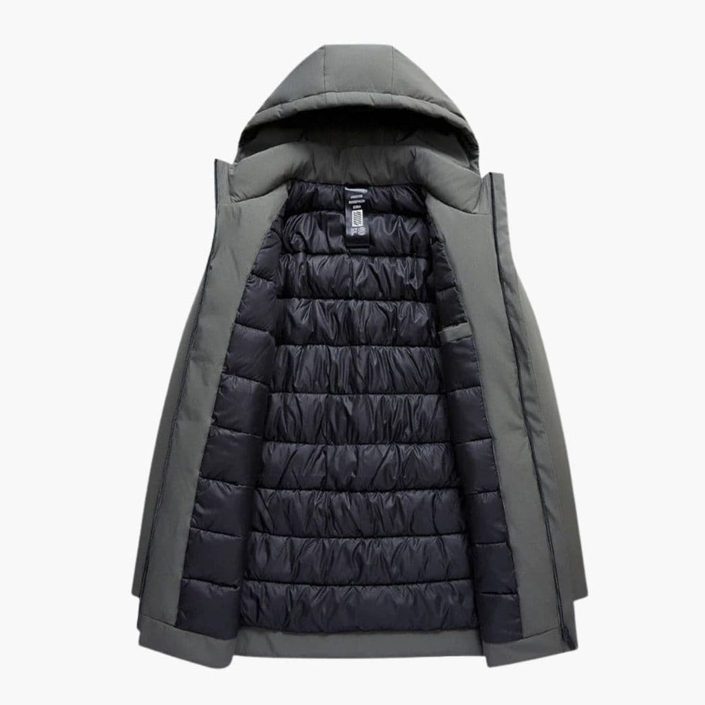Męska zimowa parka z kapturem i podszewką