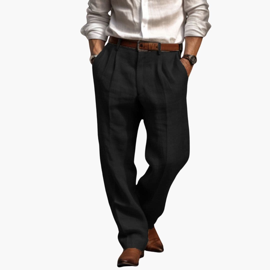 Męskie spodnie z kieszeniami po bokach