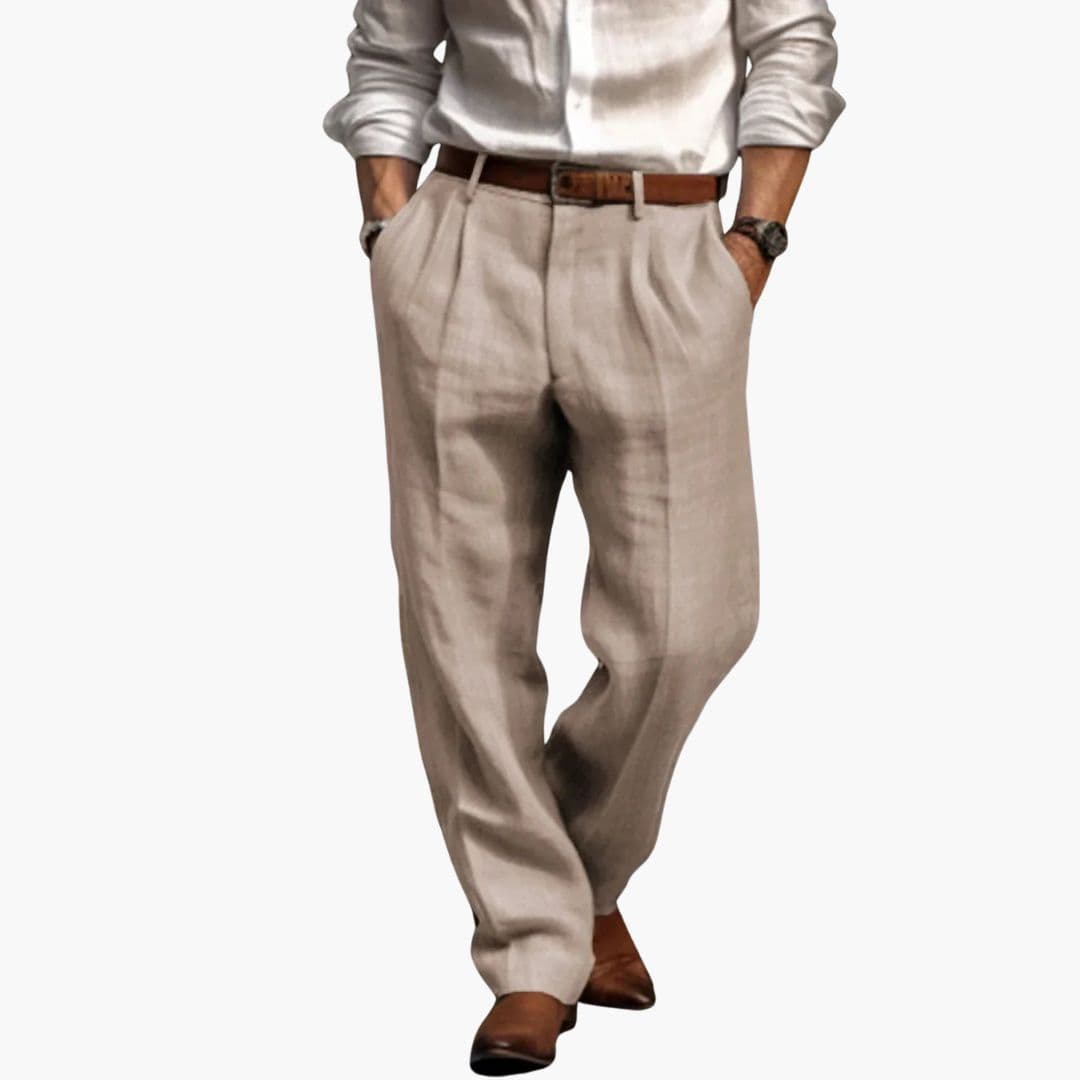 Męskie spodnie z kieszeniami po bokach