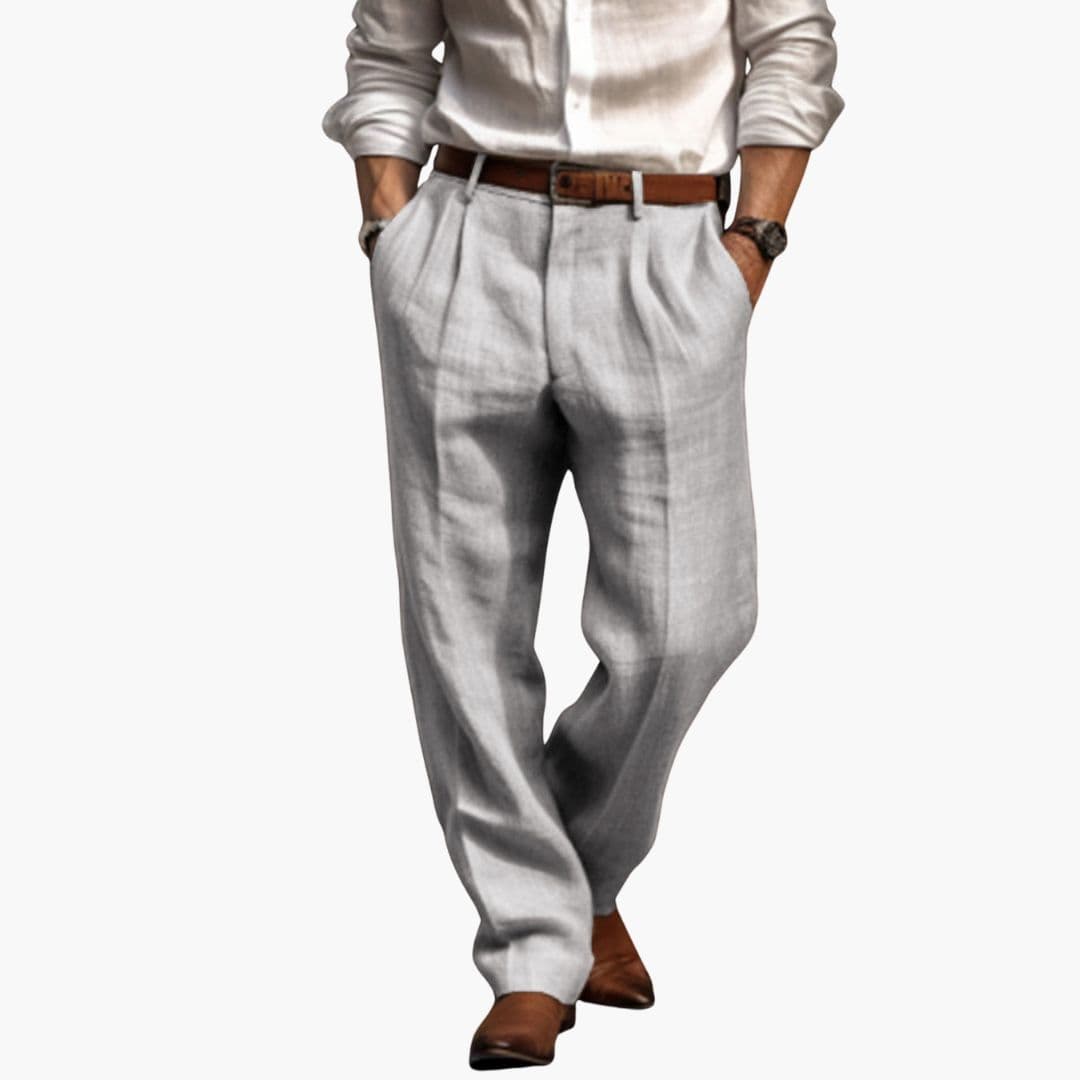 Męskie spodnie z kieszeniami po bokach