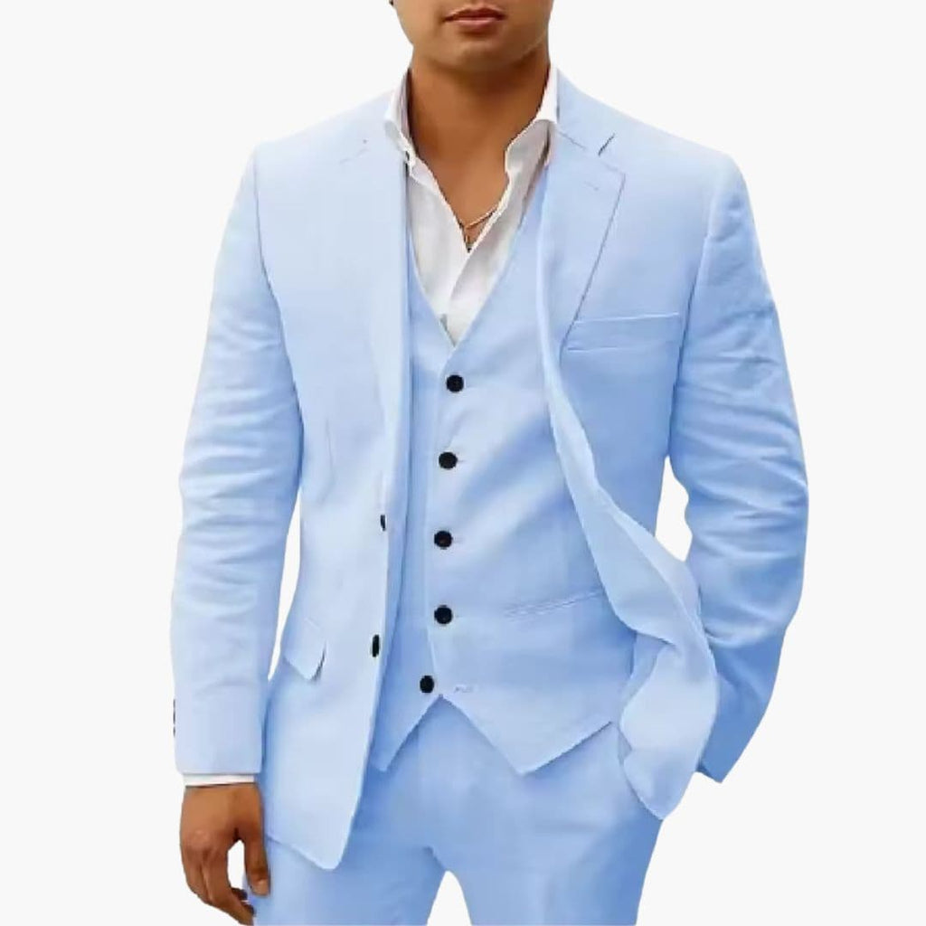 Męski zestaw garniturowy trzyczęściowy