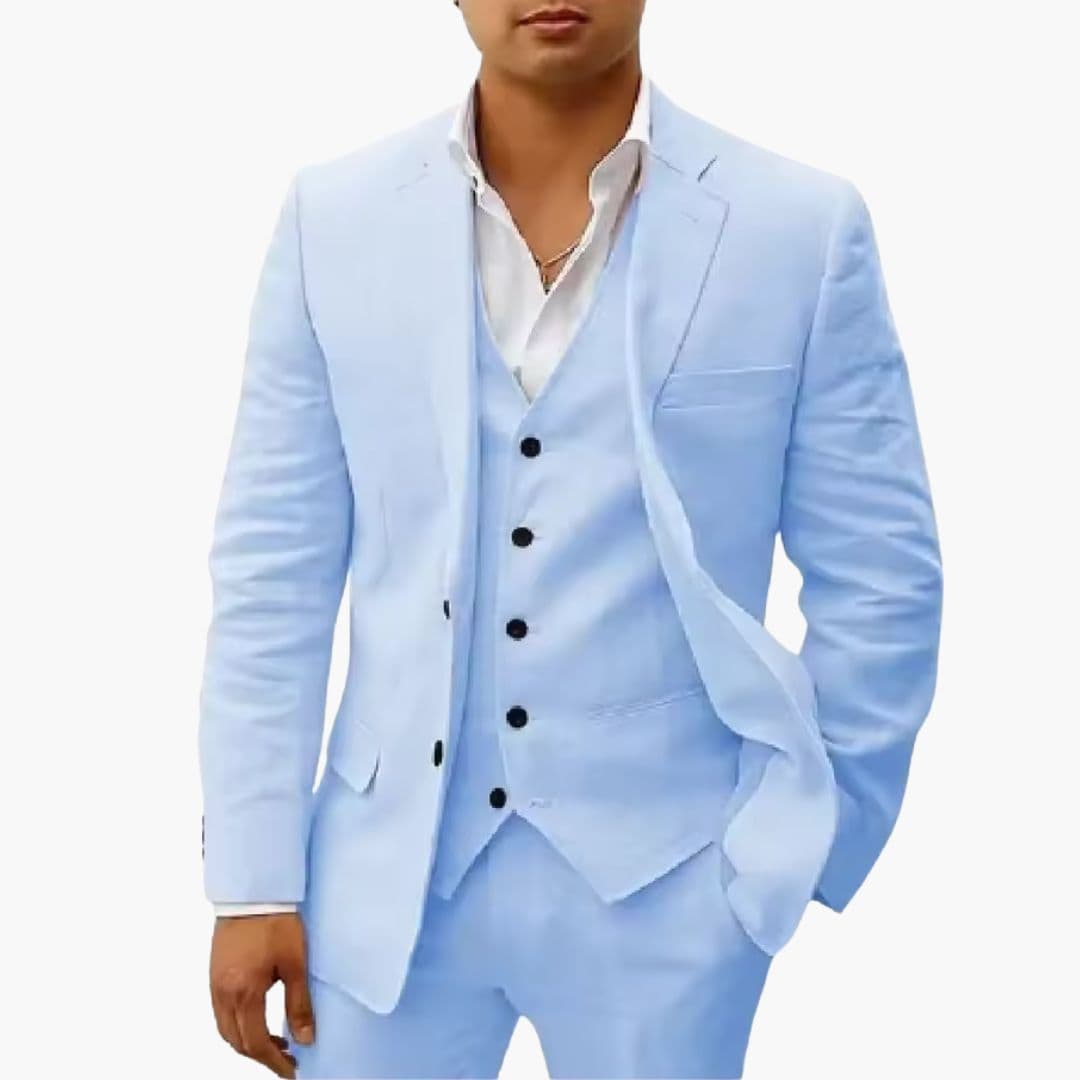 Męski zestaw garniturowy trzyczęściowy