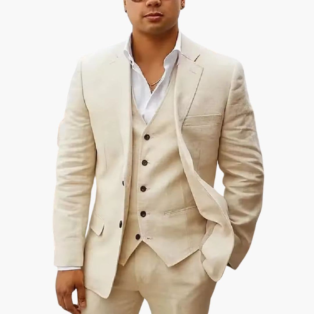 Męski zestaw garniturowy trzyczęściowy