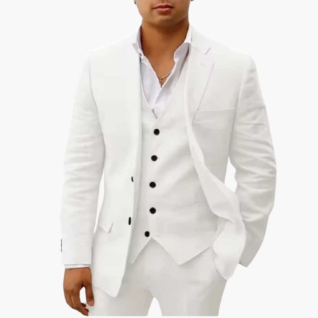 Męski zestaw garniturowy trzyczęściowy