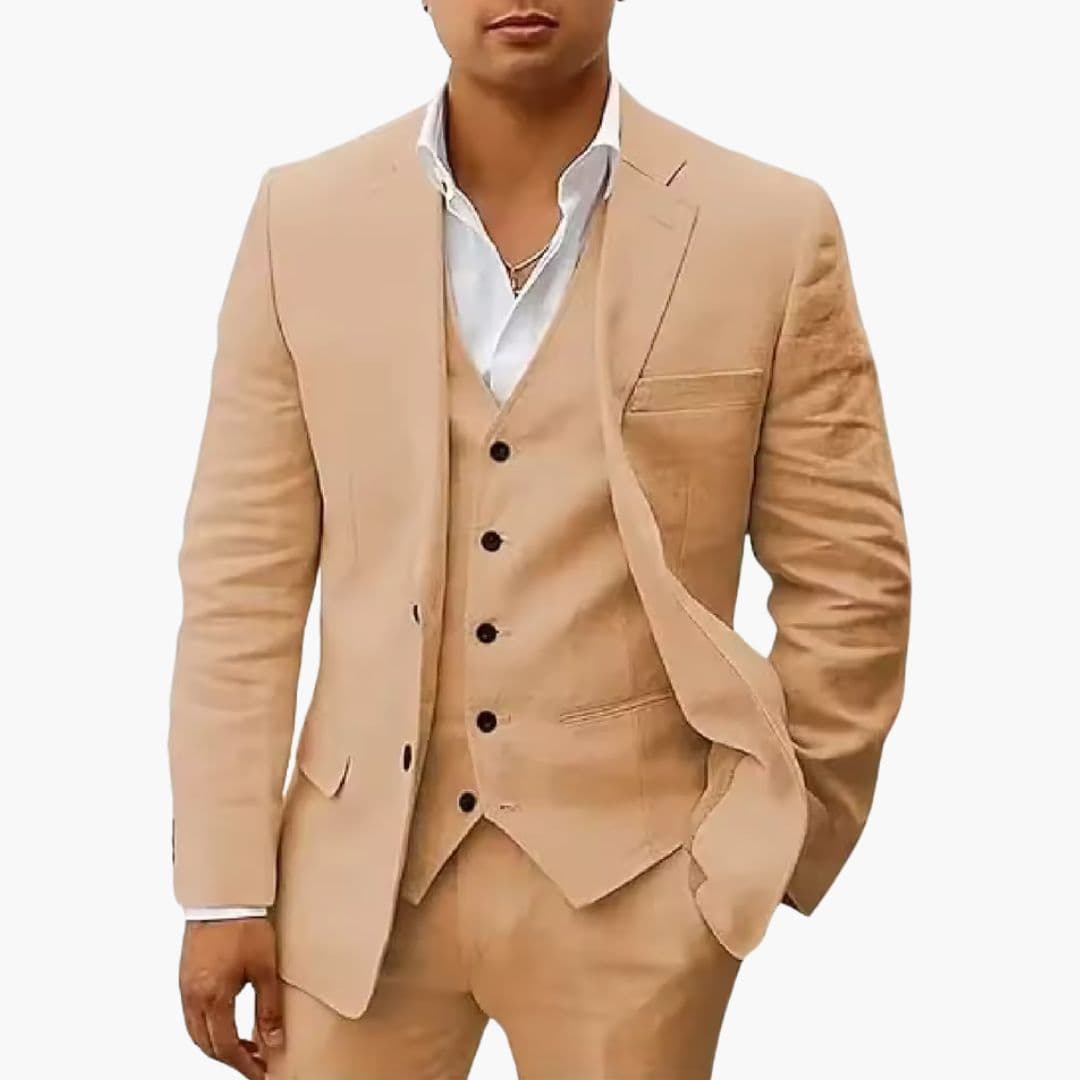 Męski zestaw garniturowy trzyczęściowy