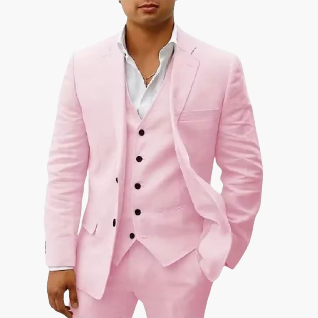 Męski zestaw garniturowy trzyczęściowy