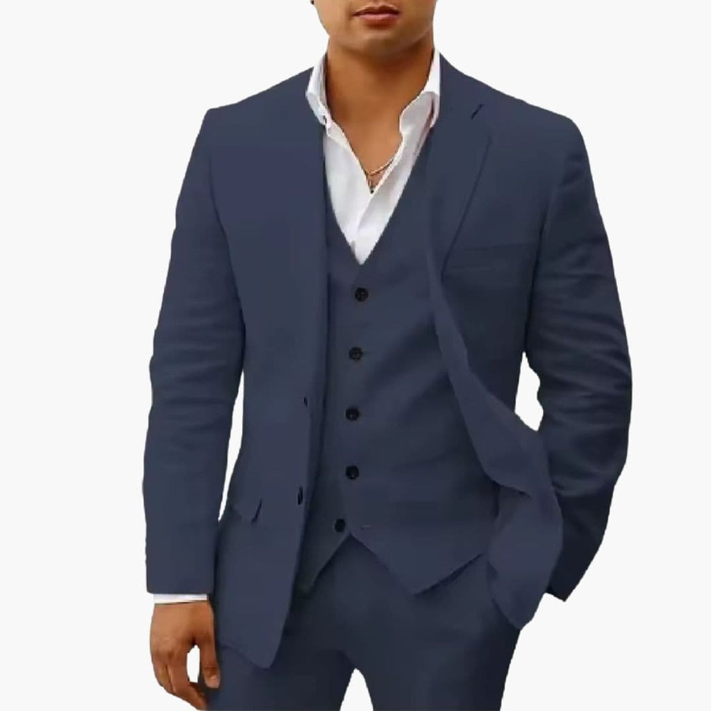 Męski zestaw garniturowy trzyczęściowy