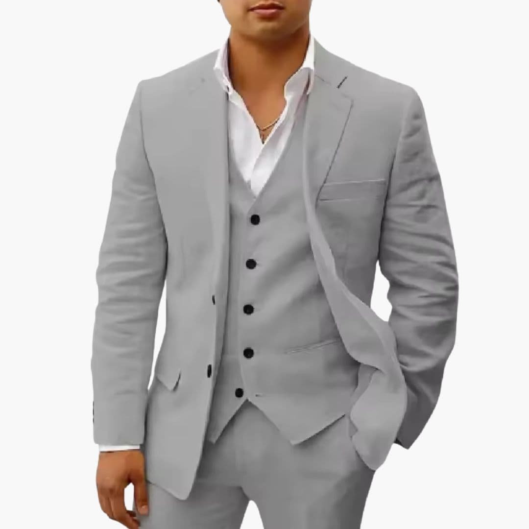 Męski zestaw garniturowy trzyczęściowy