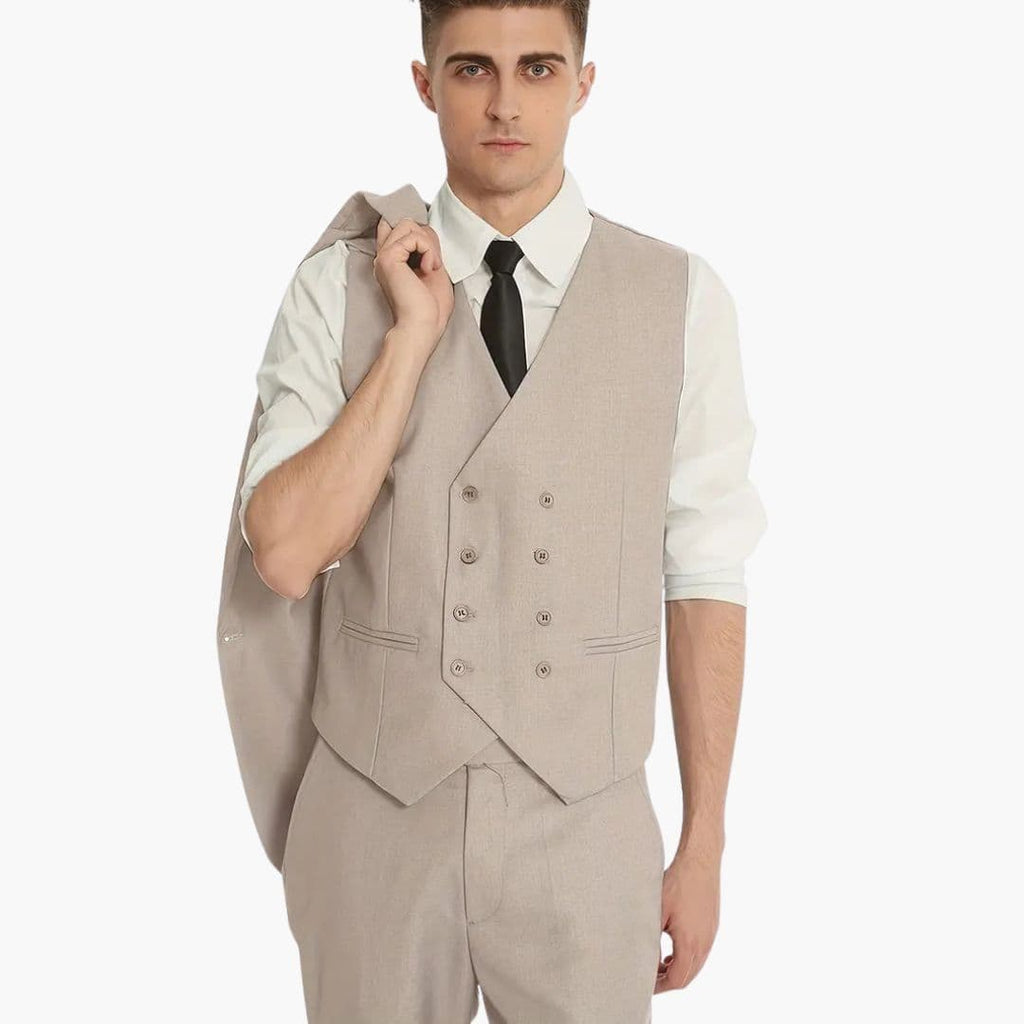 Męski zestaw garniturowy z marynarką i spodniami