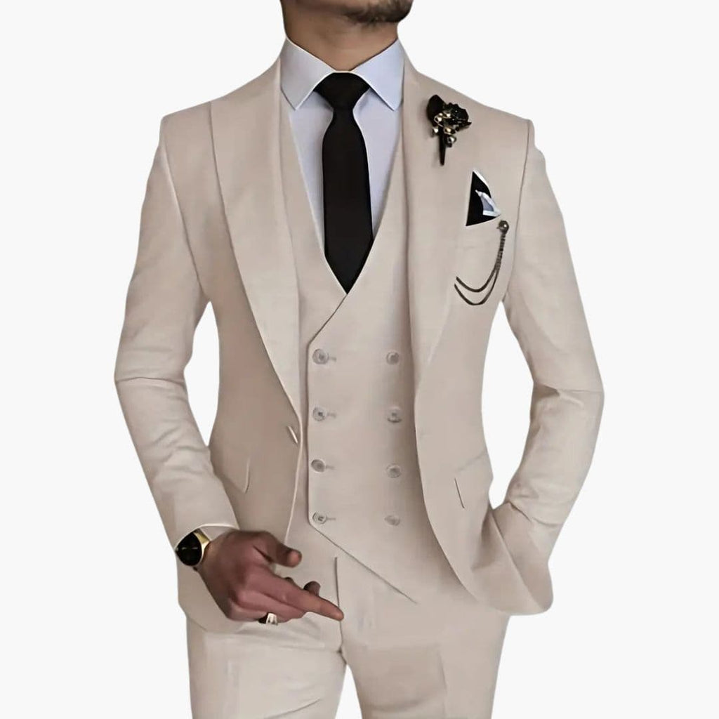 Męski zestaw garniturowy z marynarką i spodniami