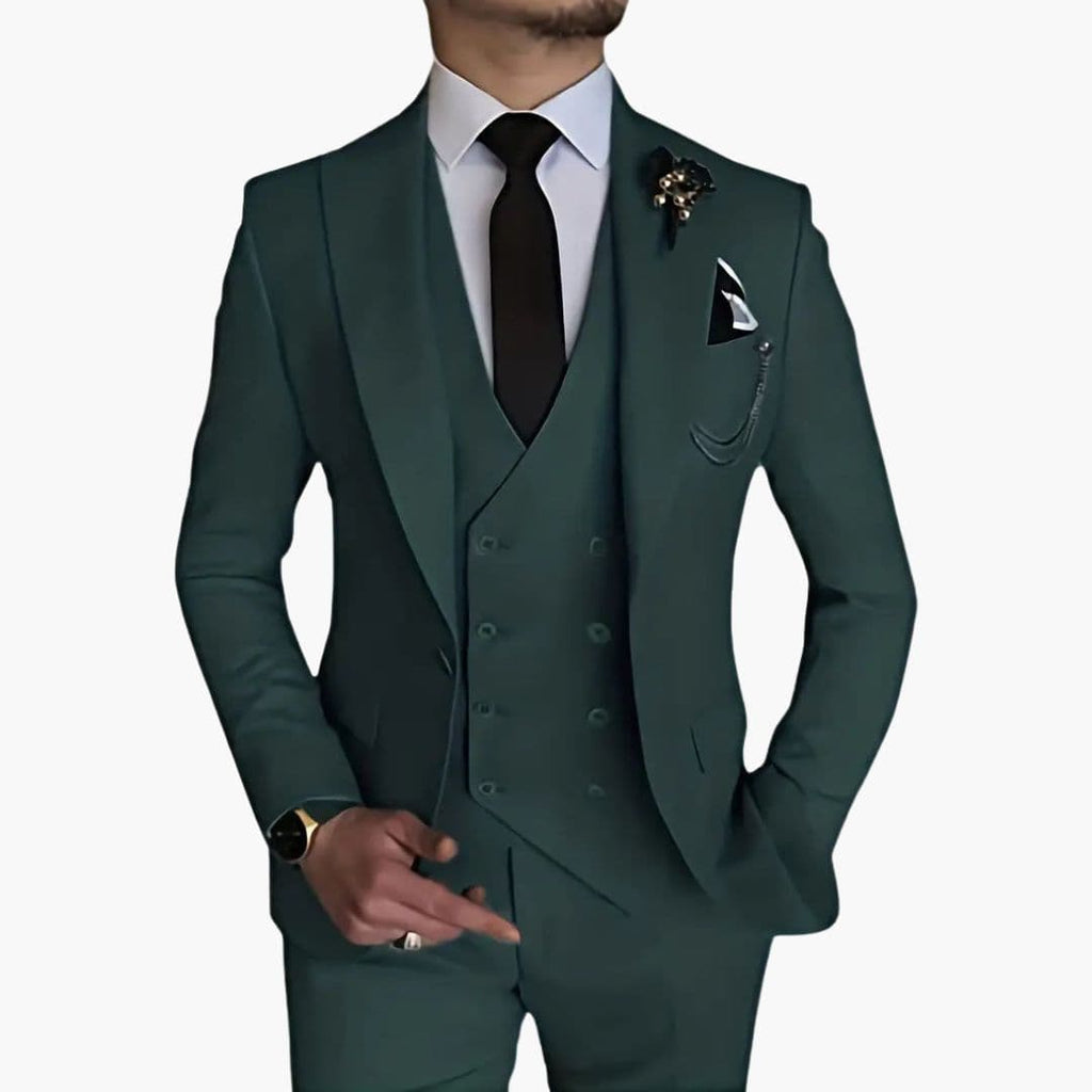 Męski zestaw garniturowy z marynarką i spodniami