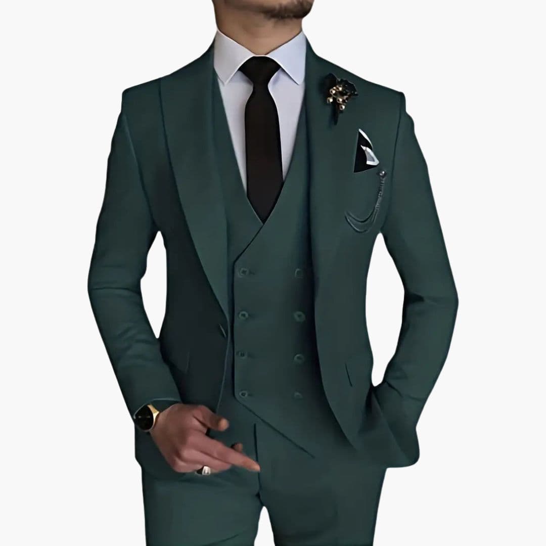 Męski zestaw garniturowy z marynarką i spodniami