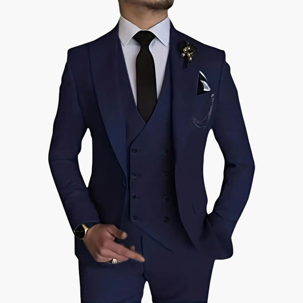 Męski zestaw garniturowy z marynarką i spodniami