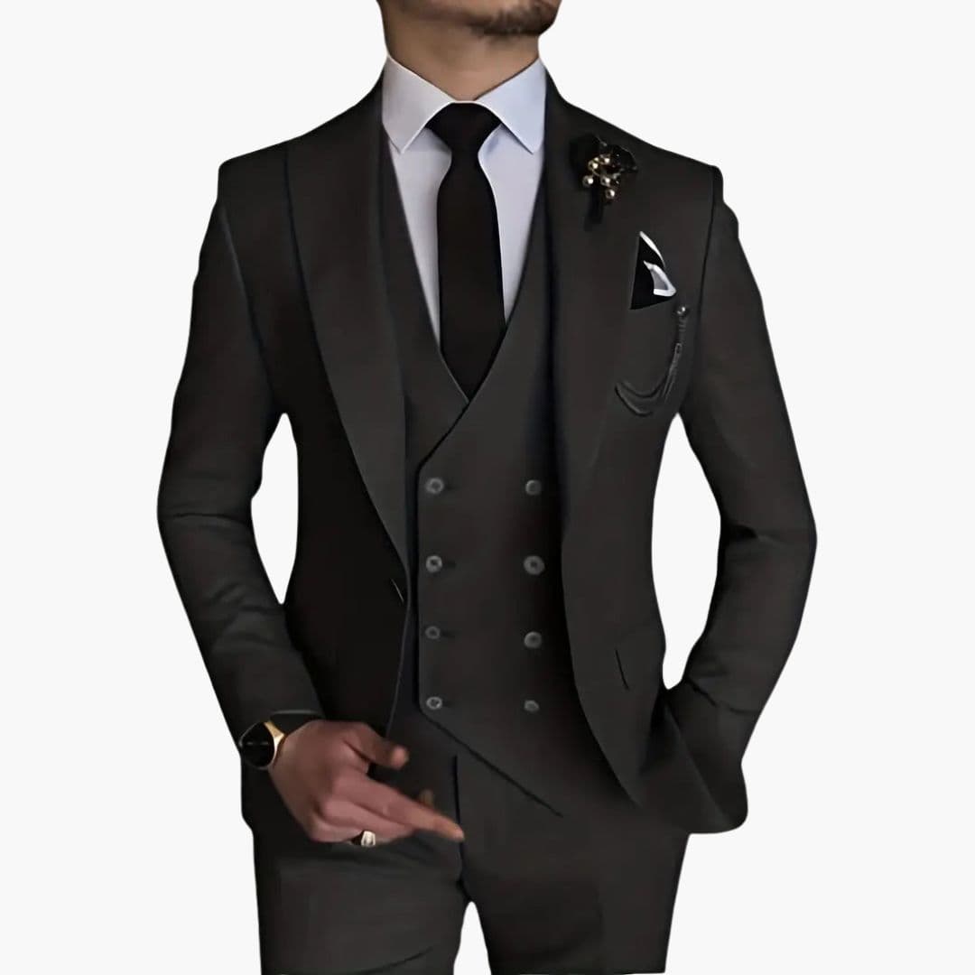 Męski zestaw garniturowy z marynarką i spodniami