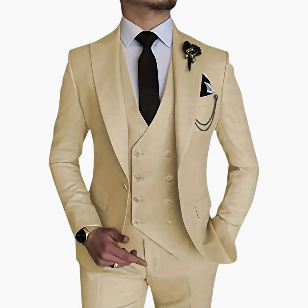 Męski zestaw garniturowy z marynarką i spodniami